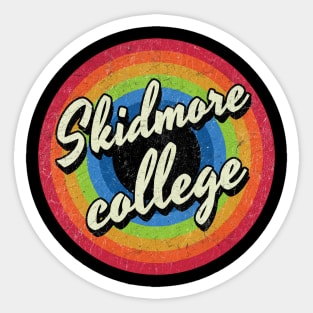 Vintage Style circle - Skidmore college Sticker